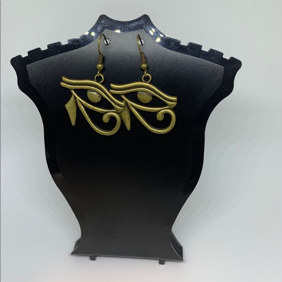 Alloy Peace Sign Earrings - Picture 2 of 2